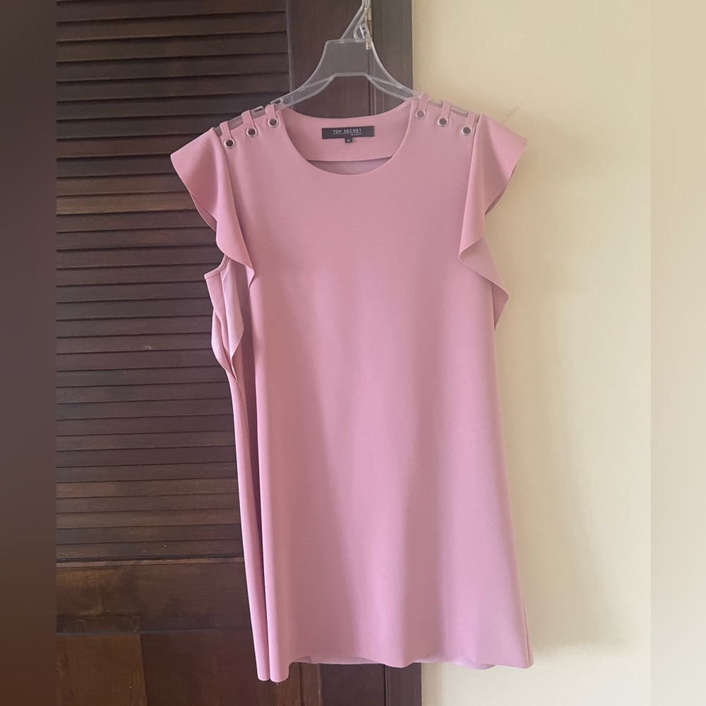 Pink Ruffle Sleeve Dress from Top Secret